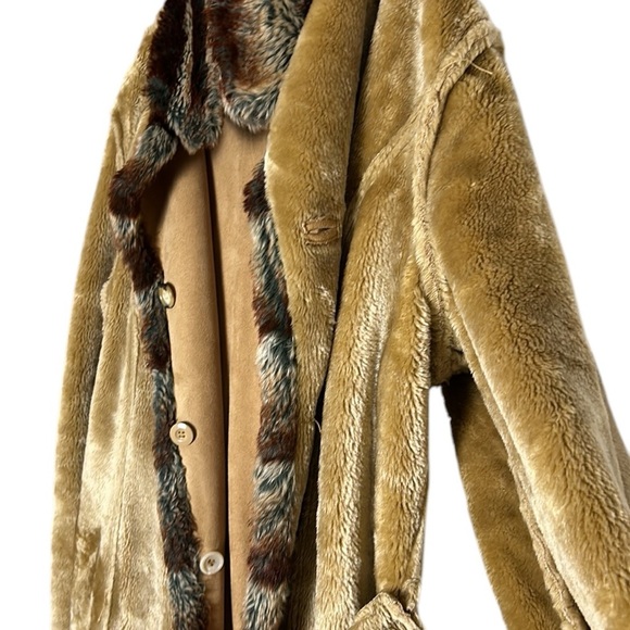 Y2K ,Penny Lane  suede look ,faux fur maxi length coat women 4X,very heavy,boho - Picture 12 of 15
